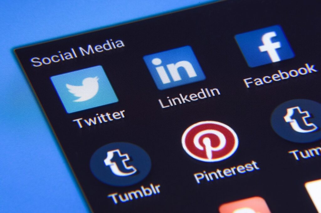 Social media logos: Facebook, Twitter, and more
