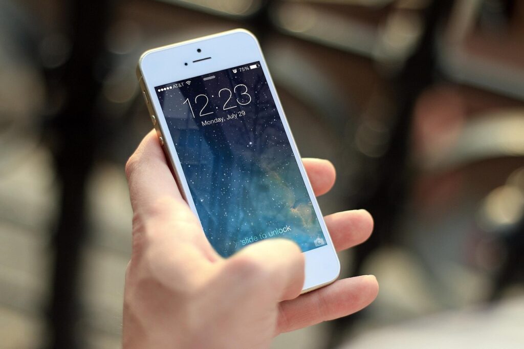 IPhone screen displaying various apps